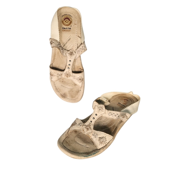 Earth Spirit Gelron 2000 Womens Tan Suede Sandals Size 8.5 - Picture 1 of 8